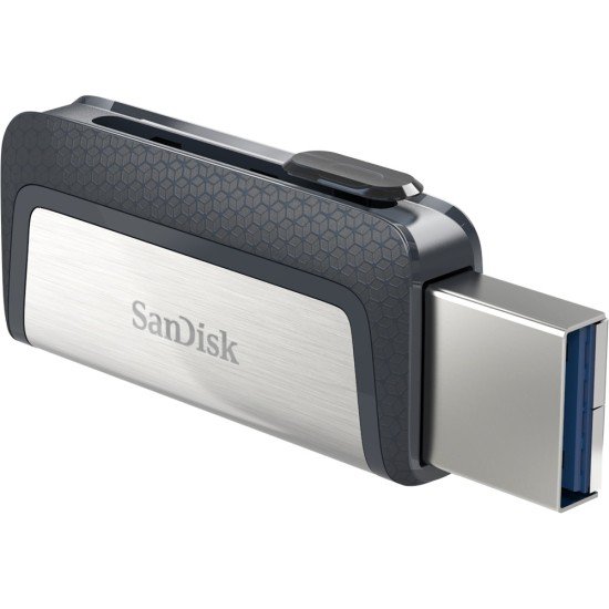 Memoria USB 64GB Sandisk Ultra Dual Drive USB C 3.0, Lectura 150MB/S, Color Plata, SDDDC2-064G-G46