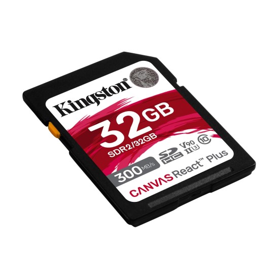 Memoria SDHC 32GB Kingston Canvas React Plus CL10, SDR2/32GB