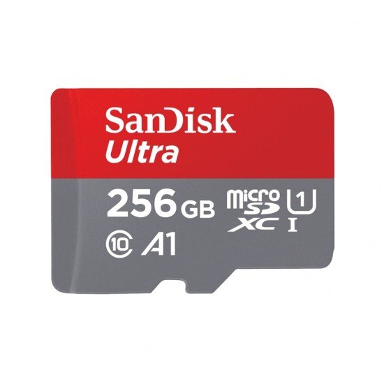Memoria MicroSDXC 256GB UHS-I Sandisk Ultra Clase 10 C/Adaptador, SDSQUA4-256G-GN6MA