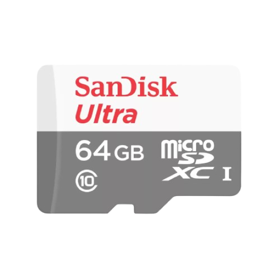 Memoria microSDXC 64GB Flash SanDisk Ultra UHS-I Clase 10 con Adaptador, SDSQUNR-064G-GN3MA