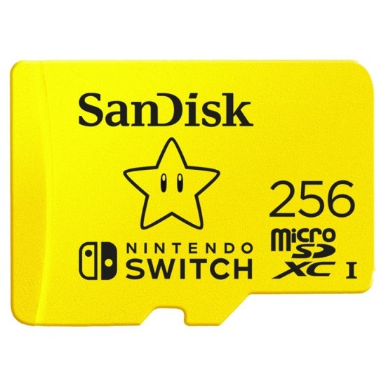 Memoria MicroSDXC 256GB UHS-I Sandisk, SDSQXAO-256G-GNCZN para Nintendo Switch