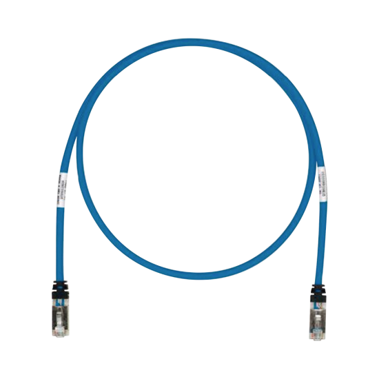 Cable Patch Cord CAT6A, Panduit Blindado S/FTP, CM/LS0H, 5FT, Color Azul, STP6X5BU