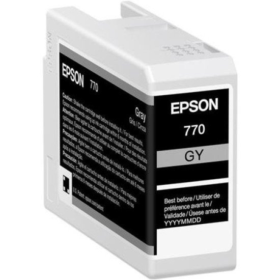 Cartucho de Tinta Epson Gris Ultrachrome Pro10 T770, 25ML, T770720