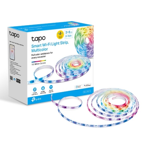 Tira de Luz LED TP-Link TAPO L920-10/ WI-FI/ Adhesivas/ Multicolor/ RGB/ 2 X 5 Metros