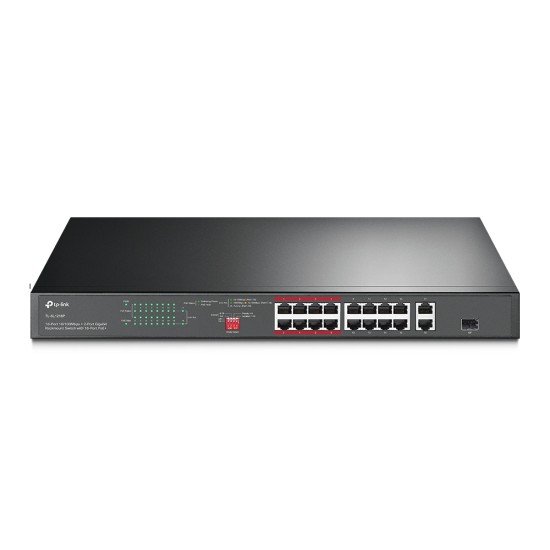 Switch POE TP-Link TL-SL1218P No Administrable 16 Puertos 10/100 POE+