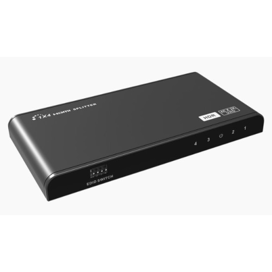 Divisor HDMI 1 a 4 Epcom Salida 4K X 2K @ 60HZ&HDR/ Compatible con HDMI2.0, HDCP2.0/ Soporta Entrada de 10M y Salida Hasta 10M, TT314HDR-V2.0