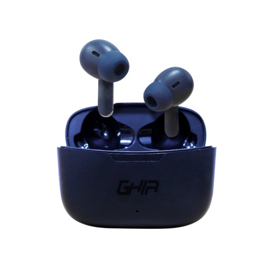 Audifonos Inalambricos Bluetooth Ghia TWS-2A Color Azul con Estuche de Carga