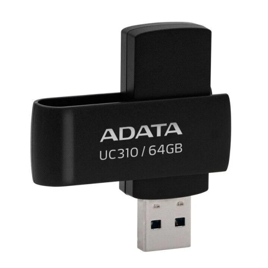 Memoria USB 3.2 64GB Adata UC310 Negro, UC310-64G-RBK