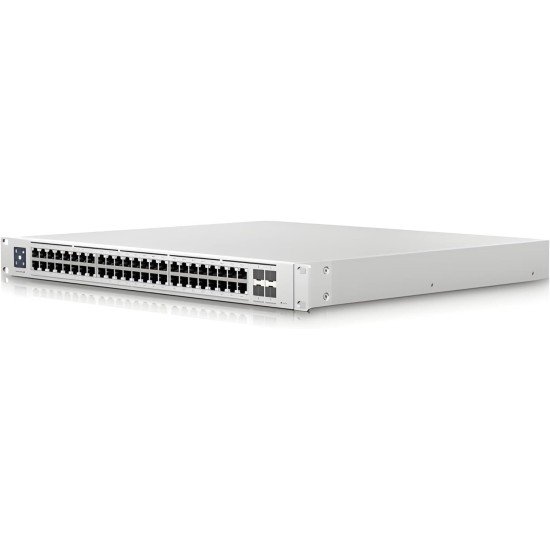Switch administrable Capa 3, UBIQUITI, 48 puertos 2.5GbE RJ45 PoE+, 4 puertos 10G SFP+, 720W, con pantalla táctil de 1.3", USW-ENTERPRISE-48-POE.
