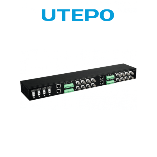 Transceptor Pasivo de 16 Canales Utepo UTP116P-HD Hasta 4K a 150 Metros/ Soporta HDCVI/ TVI/ AHD y CVBS