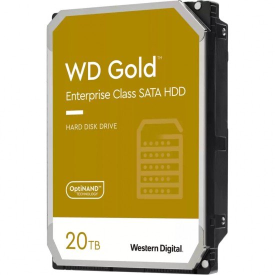 Disco Duro Interno 20TB Western Digital Gold, SATA III/ 7200RPM/ 512MB/ 3.5"/ 24X7/ Hotplug/ Nas, WD202KRYZ Para Datacenter