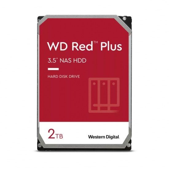 D. Duro Interno 2TB WESTERN DIGITAL Red Plus, SATA III / 5400RPM / 64Mb / 3.5" / WD20EFPX