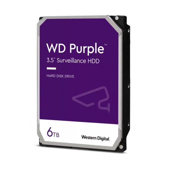 D. Duro 6TB WD Purple Surveillance WD64PURZMX / 3.5" Sata / 6 Gbit/s / 256MB / Para CCTV