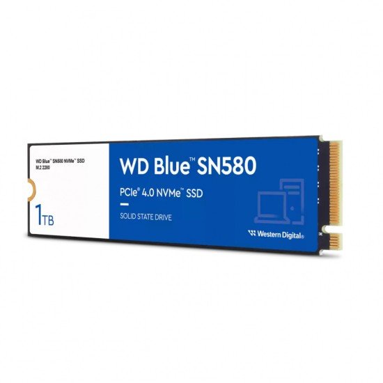 Unidad de Estado Sólido 1TB WESTERN DIGITAL BLUE WDS100T3B0E, SN580, PCI Express 4.0, M.2.