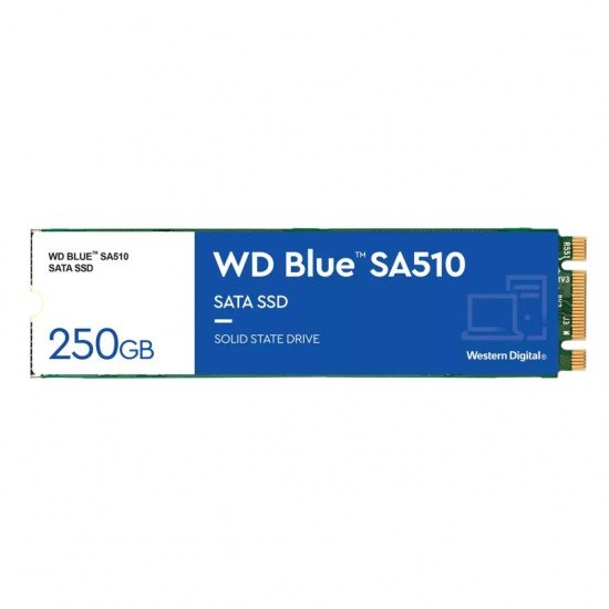 U. Estado Sólido M.2 250GB WD Blue SA510 SATA3 / 2280 / WDS250G3B0B
