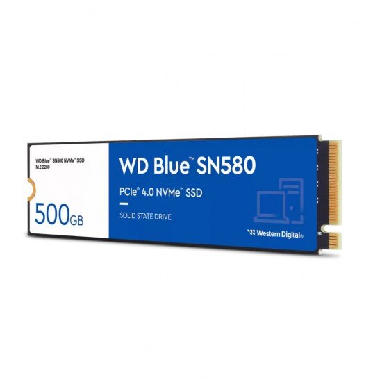 U. Estado Solido 500GB WESTERN DIGITAL Blue SN580 / PCI Express 4.0 / M.2, WDS500G3B0E