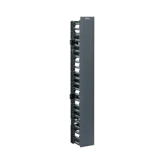 Organizador Vertical Sencillo Netrunner Panduit WMPVF45E Para Rack Abierto de 45 Unidades/ 4.9IN de Ancho, Color Negro
