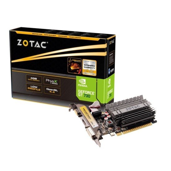 Tarjeta de Video Zotac GT 730 Low Profile 4GB DDR3, ZT-71115-20L