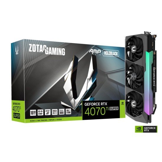 Tarjeta de Video Zotac Nvidia Gaming Geforce RTX 4070 TI Super AMP Holo 16GB/PCI Express 4.0 X16/256-BIT GDDR6X, ZT-D40730F-10P