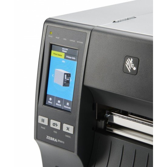 Impresora de Etiquetas Termica Zebra ZT411 203X203DPI/ USB/ Serial/ Bluetooth/ Ethernet/ Gris-Negro, ZT41142-T410000Z