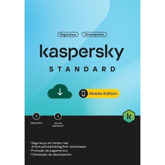 ESD Kaspersky Standard Mobile Android -IOS / 1 Dispositivo / 1 Año/ Base, KL1048ZDAFS
