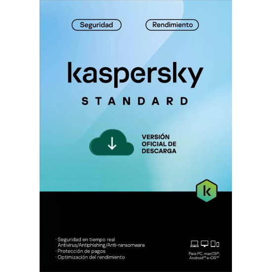 ESD Kaspersky Standard Anti-Virus / 10 Dispositivos / 1 Año/ Base, KL1041ZDKFS