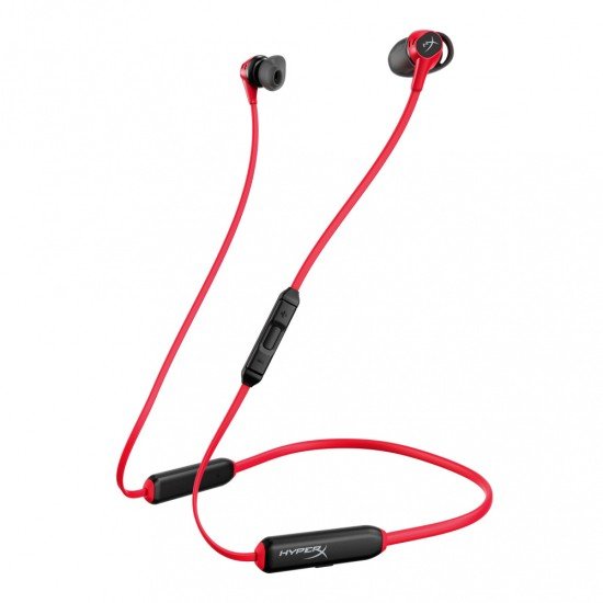 Audífonos inalámbricos con micrófono HyperX HEBBXX-MC-RD/G Cloud Buds, Bluetooth, 20cm, negro/rojo