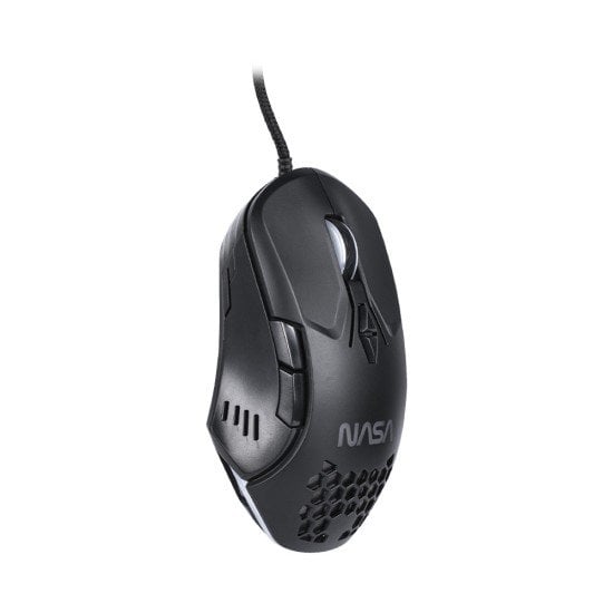 Mouse alámbrico gamer TECHZONE NS-GM01, óptico/NASA/RGB/USB/6000DPI/7 botones/color negro.