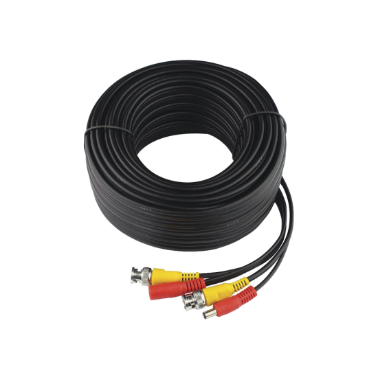 Cable coaxial 50M armado conector BNC y alimentación, optimizado para HD, Epcom DIY50MHD