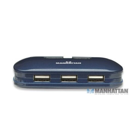 Hub de 7 puertos USB 2.0 Manhattan 161039 con alimentación dual