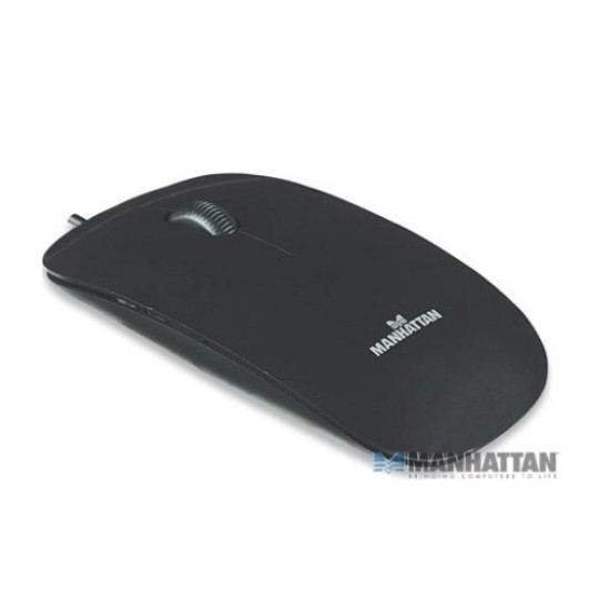 Mini mouse óptico Manhattan 177658 interfase USB color negro