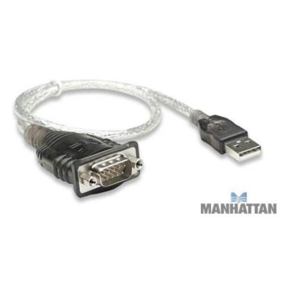 Cable adaptador de USB a Serial RS232 Manhattan 205146