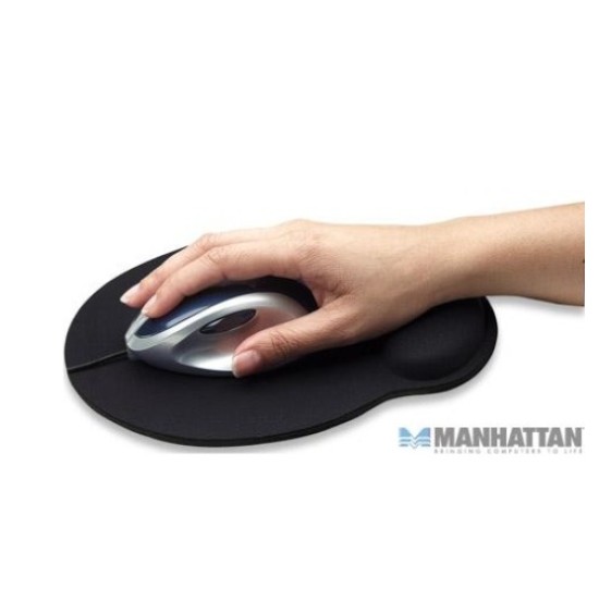 Mousepad ergonómico de gel  color negro Manhattan 434362