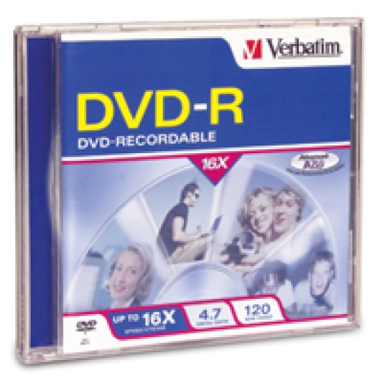 DVD-R Verbatim 4.7GB 16X single Slim Case 95093