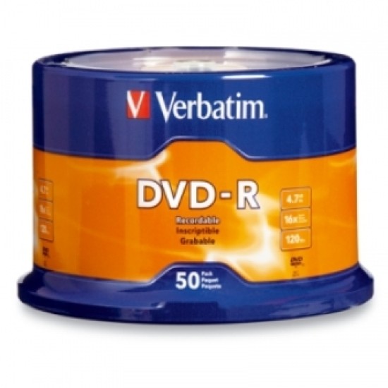 50 piezas DVD-R Verbatim imprimible 4.7GB 16X blanco 95137