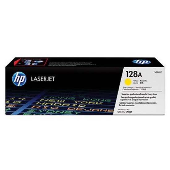 Tóner HP 128A Amarillo 1300 páginas LaserJet 1525/1415 CE322A
