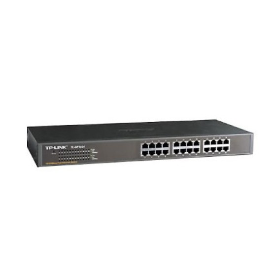 Swtich TP-Link TL-SF1024 de 24 puertos 10/100MBPS para rack de 19", no administrable