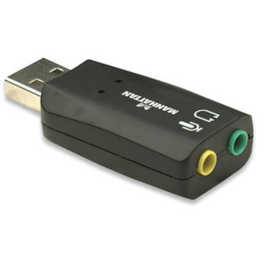 Convertidor de USB a tarjeta de sonido Manhattan 150859