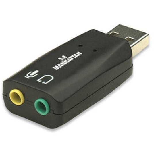 Convertidor de USB a tarjeta de sonido Manhattan 150859