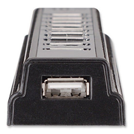 Hub de 10 puertos USB V2.0 c/fuente Manhattan 161572