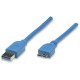 Cable USB 3.0 A/micro B de 2 metros Manhattan 325424 azul