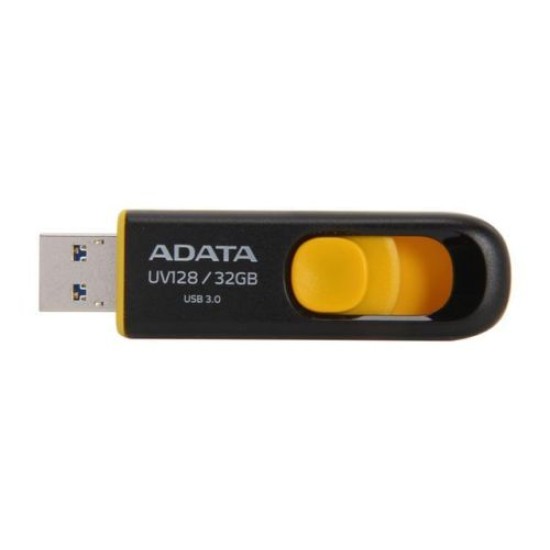 Memoria USB 32GB Adata UV128 negro/amarillo AUV128-32G-RBY