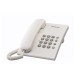 Teléfono Panasonic KX-TS500MEW unilinea básico, sin memoria, color blanco