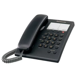 Teléfono Panasonic  KX-TS550MEB unilinea básico 13 memorias color negro