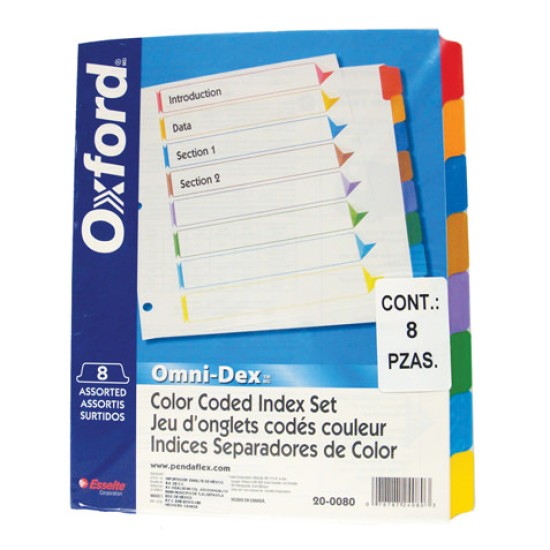 Paquete de separador Omni-Dex con 8 divisiones