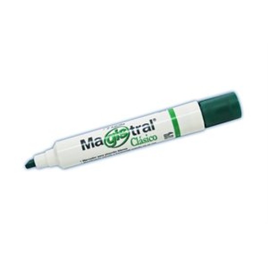 Marcador Magistral color verde p/pizarrón blanco plástico