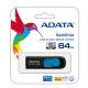 Memoria USB 64GB Adata UV128 negro/azul AUV128-64G-RBE