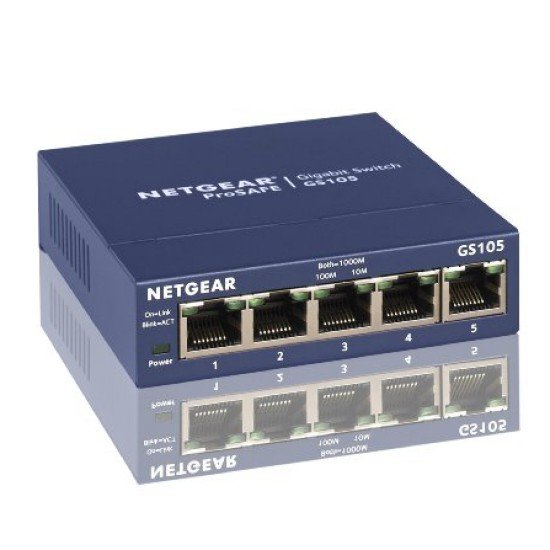Switch Netgear GS105 5 puertos 10/100/1000 Gigabit Ethernet