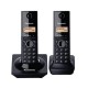 Teléfono Inalámbrico Panasonic KX-TG1712MEB color negro con 1 auricular adicional/LCD 1.25″ 