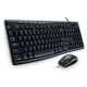 Kit teclado y mouse multimedia USB Logitech MK200 negro